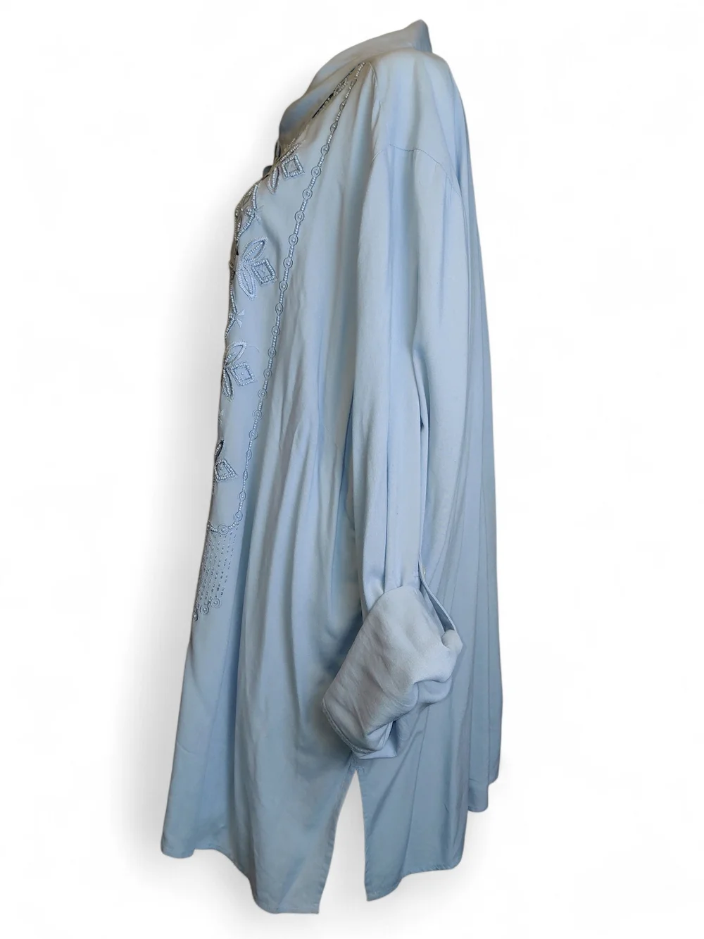 Soft Surroundings Light Blue Embroidered Button-Down Tunic Size 3X GUC - Picture 6 of 9